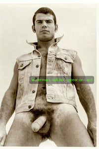 POSTCARD / Man nude in denim vest