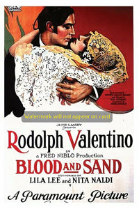 POSTCARD / Rudolph Valentino + Nita Naldi + Lila Lee / Blood and Sand, 1922