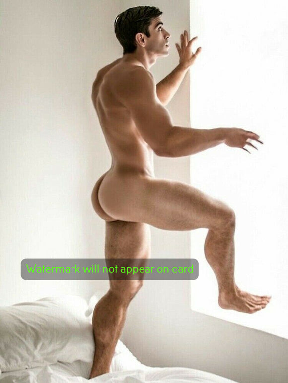 GREETING CARD / Nick nude at window