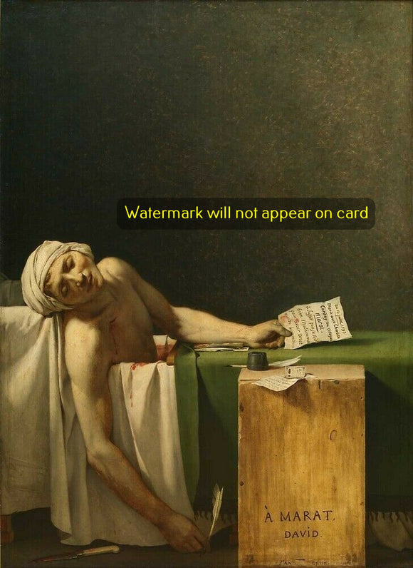 POSTCARD / DAVID Jacques-Louis / Marat, 1793