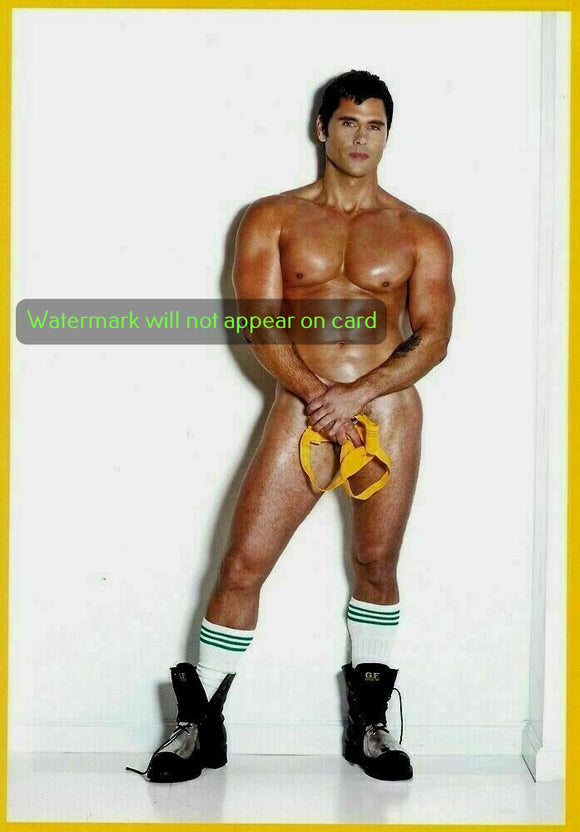 GREETING CARD / Simon with yellow jockstrap