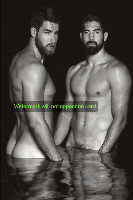 POSTCARD / Thomas and Cooper nude in water