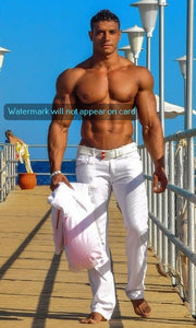 GREETING CARD / Ethan in white jeans