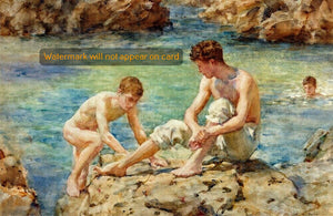 GREETING CARD / TUKE, Henry Scott / The Bathers, 1922