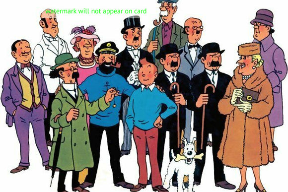 POSTCARD / Tintin and friends / Hergé