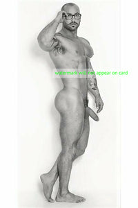 POSTCARD / Scott nude from side with glasses