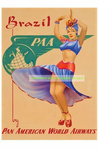 POSTCARD / Pan American World Airways / Brazil