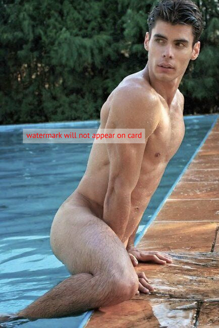 POSTCARD / Daniel nude out of pool