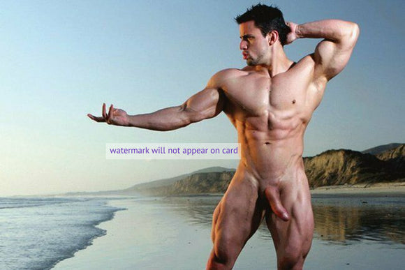 POSTCARD / Roy posing nude on beach