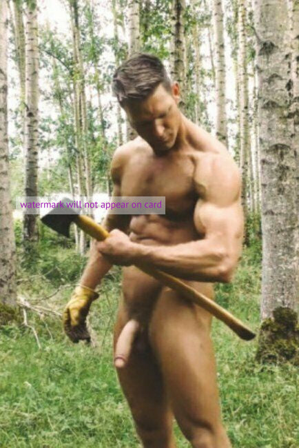 POSTCARD / Blake nude with axe