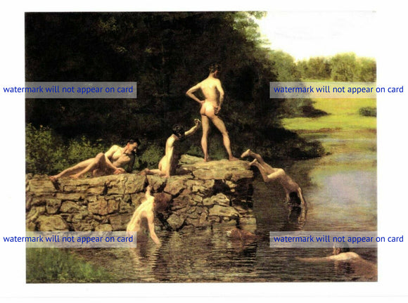 POSTCARD / EAKINS Thomas / The swimming hole, 1884