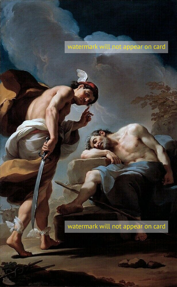 POSTCARD / GONDOLFI Ubaldo / Mercury about to behead Argos, 1770