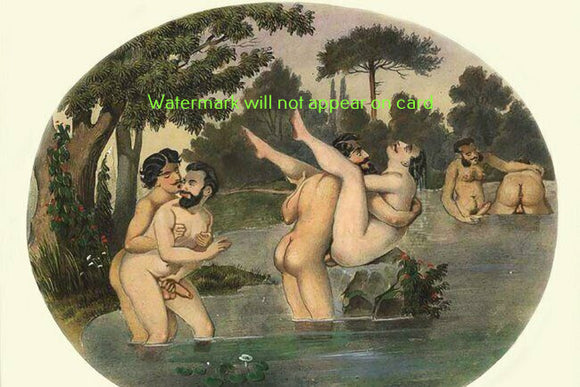 POSTCARD / The Lagoon (inspired by Von Kaulbach), 1850s