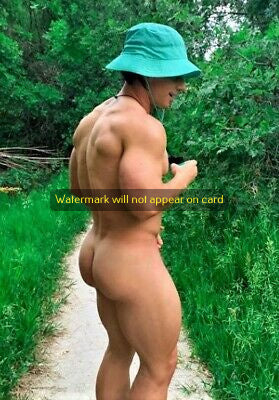 POSTCARD / Tyson Daley nude with blue hat