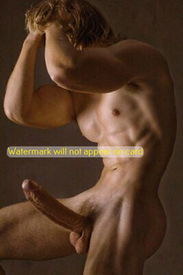 POSTCARD / Muscular Nude Man with blond hair