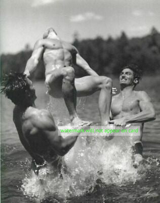 POSTCARD / WEBER, Bruce / Ray, John + Eric / Bear Pond, 1990