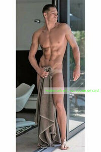 POSTCARD / Damian nude with towel